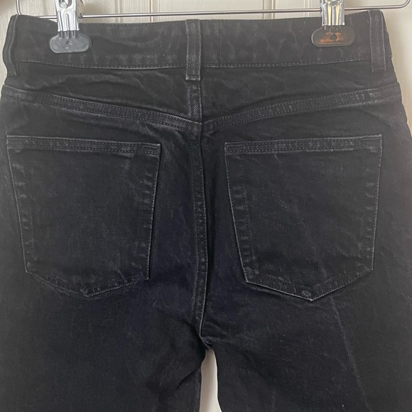 & Other Stories Straight Leg Acid Wash Jeans 26 Paris 90s y2k Retro Black Denim - Picture 9 of 11